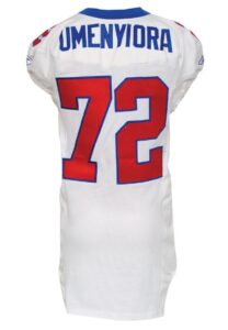 2003 Osi Umenyiora Rookie New York Giants Game-Used Road Jersey