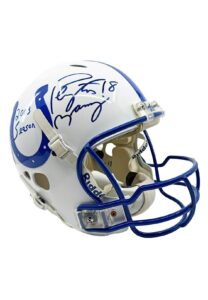 2003 Peyton Manning Indianapolis Colts Game-Used & Autographed Helmet