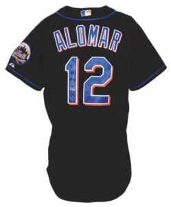 2003 Roberto Alomar NY Mets Game-Used & Autographed Alternate Jersey