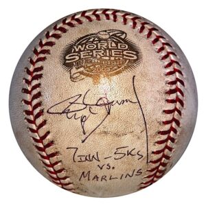 2003 Roger Clemens World Series Game-Used & Autographed Baseball