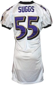 2003 Terrell Suggs Baltimore Ravens Game-Used Road Jersey