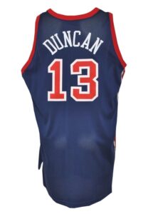 2003 Tim Duncan Team USA Tournament of the Americas Game-Used Road Jersey