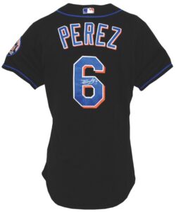 2003 Timo Perez NY Mets Game-Used & Autographed Alternate Jersey