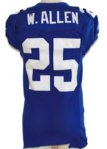 2003 Will Allen NY Giants Game-Used Home Jersey