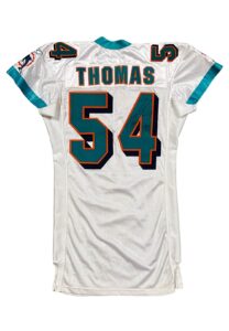 2003 Zach Thomas Miami Dolphins Game-Used & Signed Jersey