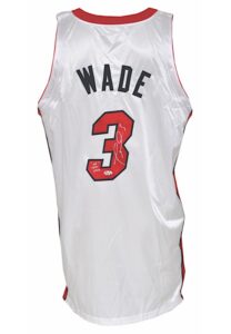 2004-05 Dwyane Wade Miami Heat Game-Used & Autographed Home Jersey