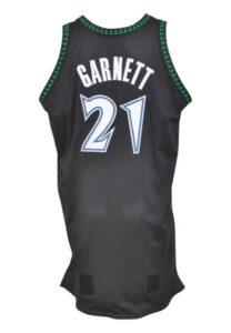 2004-05 Kevin Garnett Minnesota Timberwolves Game-Used Black Alternate Uniform