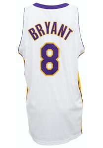 2004-05 Kobe Bryant Los Angeles Lakers Game-Used Sunday White Alternate Home Jersey