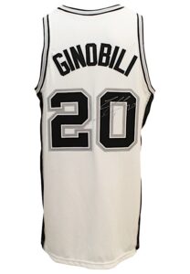 2004-05 Manu Ginobili San Antonio Spurs Game-Issued & Autographed Home Jersey