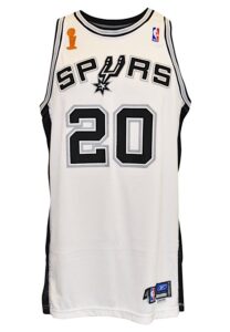 2004-05 Manu Ginobili San Antonio Spurs Game-Used & Autographed Home Jersey (JSA • Championship Season • Patched For NBA Finals)