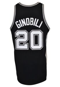 2004-05 Manu Ginobili San Antonio Spurs Game-Used Road Jersey