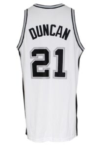 2004-05 Tim Duncan San Antonio Spurs Game-Used Home Jersey