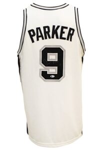 2004-05 Tony Parker San Antonio Spurs Game-Used & Autographed Home Jersey