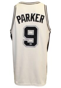 2004-05 Tony Parker San Antonio Spurs Game-Used & Autographed Home Jersey