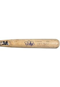 2004-05 Yadier Molina St. Louis Cardinals Rookie Era Game-Used Albert Pujols Model Bat Signed By Pujols