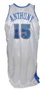 2004-2005 Carmelo Anthony Denver Nuggets Game-Used & Autographed Home Jersey