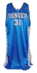 2004-2005 Nene Hilario & Kenyon Martin Denver Nuggets Game-Used Road Jerseys