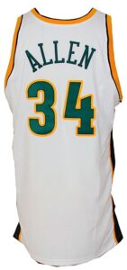 2004-2005 Ray Allen Seattle Sonics Game-Used Home Jersey