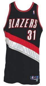 2004-2005 Sebastian Telfair Rookie Portland Blazers Game-Used Road Jersey