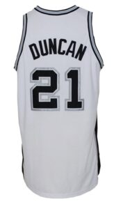 2004-2005 Tim Duncan San Antonio Spurs Game-Used Home Jersey 