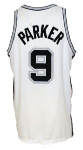 2004-2005 Tony Parker San Antonio Spurs Game-Used Home Jersey