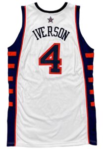 2004 Allen Iverson USA Olympic Game-Used Home Jersey