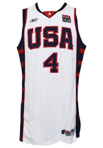 2004 Allen Iverson USA Olympic Game-Used Home Jersey