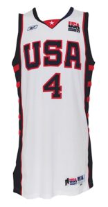 2004 Allen Iverson USA Olympic Game-Used Home Jersey 