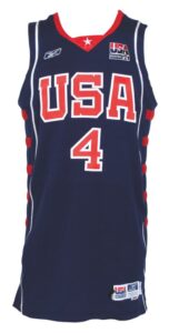 2004 Allen Iverson USA Olympic Game-Used Road Jersey 