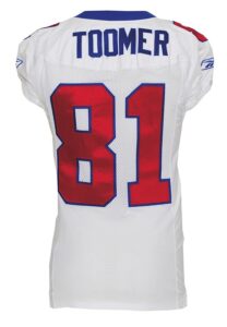 2004 Amani Toomer NY Giants Game-Used Road Jersey