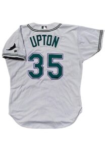 2004 BJ Upton Tampa Bay Devil Rays Game-Used Road Jersey