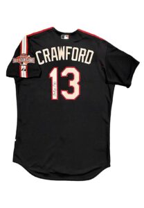 2004 Carl Crawford Tampa Bay Devil Rays All-Star Game Player Worn & Signed Batting Practice Jersey