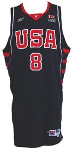 2004 Carmelo Anthony USA Olympic Game-Used Road Jersey