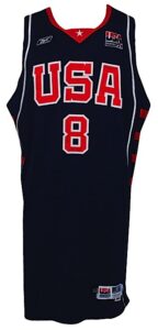 2004 Carmelo Anthony USA Olympic Game-Used Road Jersey