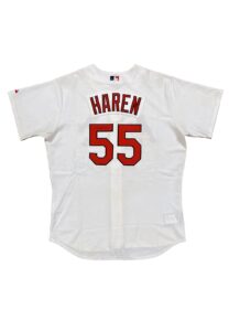 2004 Dan Haren St. Louis Cardinals Game-Used & Signed Home Jersey