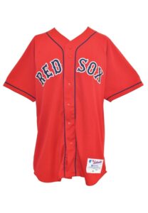 2004 David Ortiz Boston Red Sox Game-Used & Autographed Alternate Red Jersey