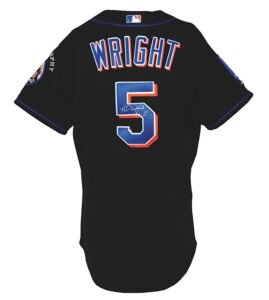 2004 David Wright Rookie New York Mets Game-Used & Autographed Alternate Jersey