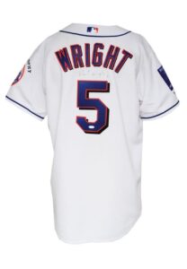 2004 David Wright Rookie New York Mets Game-Used & Autographed Home Jersey