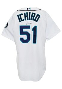 2004 Ichiro Suzuki Seattle Mariners Game-Used & Autographed Home Jersey