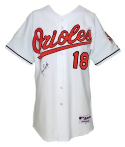 2004 Javy Lopez Baltimore Orioles Game-Used & Autographed Home Jersey