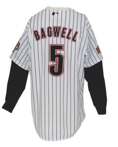 2004 Jeff Bagwell Houston Astros Game-Used Home Jersey & Autographed Undershirt