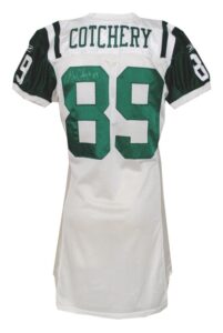 2004 Jerricho Cotchery Rookie NY Jets Game-Used & Autographed Road Jersey