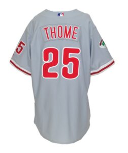 2004 Jim Thome Philadelphia Phillies Game-Used & Autographed Road Jersey