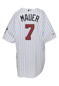 2004 Joe Mauer Rookie Minnesota Twins Game-Used Home Jersey