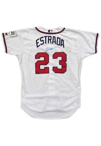 2004 Johnny Estrada Atlanta Braves Game-Used & Signed Home Jersey