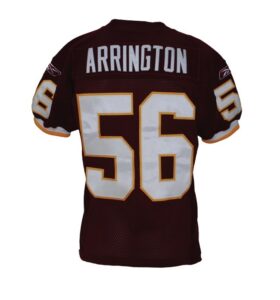 2004 Lavar Arrington Washington Redskins Game-Issued Home Jersey