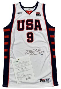 2004 Lebron James Team USA Olympic Game-used & Autographed Jersey