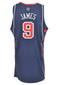 2004 LeBron James Team USA Olympics Game-Used Navy Jersey 