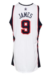 2004 LeBron James USA Olympic Game-Used Home Jersey