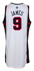 2004 LeBron James USA Olympic Game-Used Home Jersey